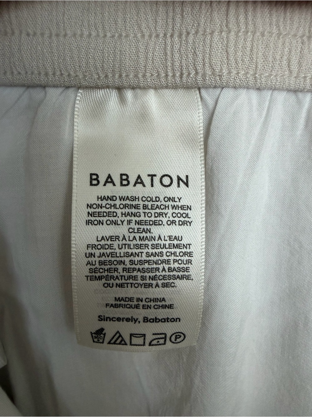 Aritzia Babaton ECOVERO™ Relaxed Straight-Leg Pants - Cream/Ivory - Size Small - Picture 8 of 16